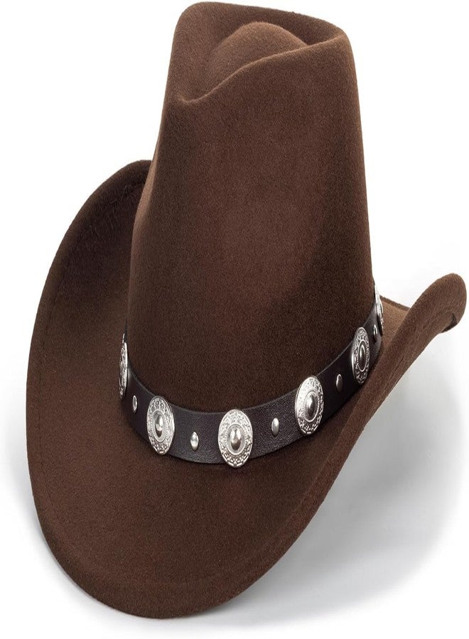 CXQRR Cowboy Hat for Boys Girls Western Felt Fedora Hat for Kids 3-6 Years - Image 1